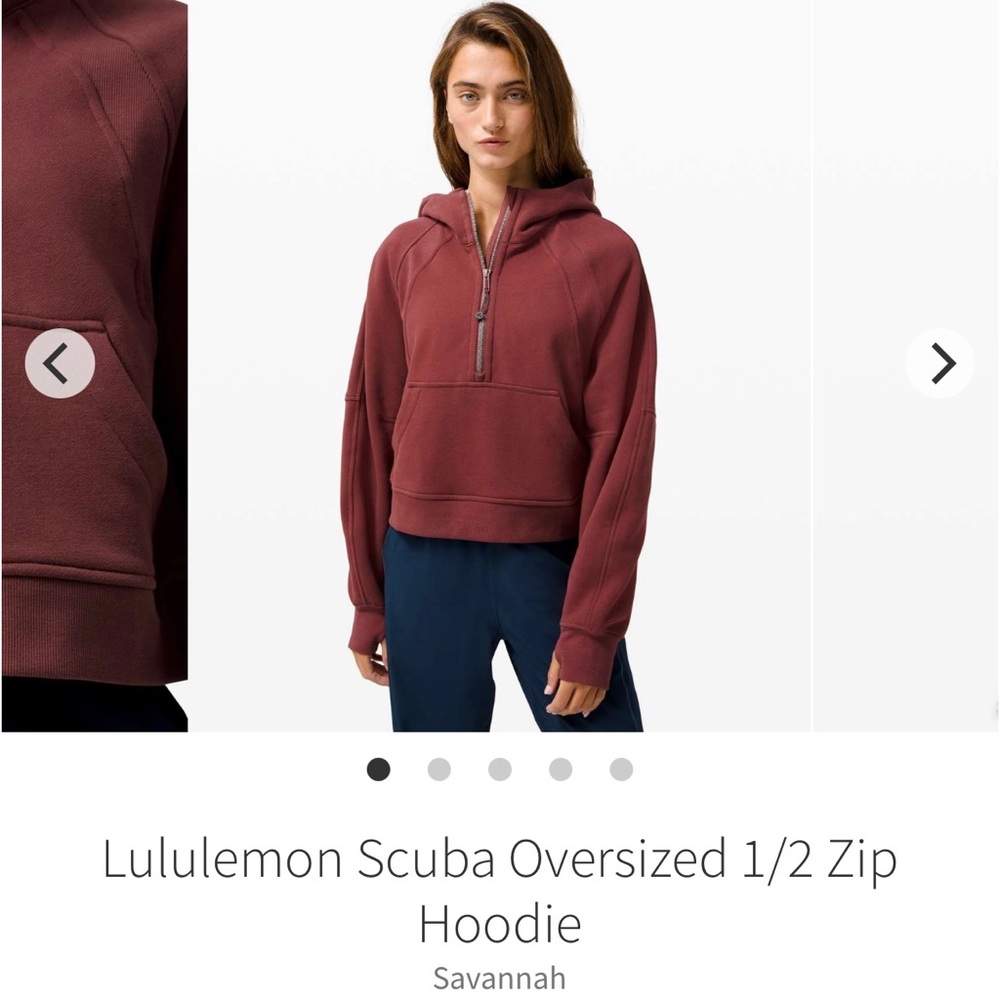 Lululemon Scuba Oversized 1/2 Half Zip Savannah XS/S